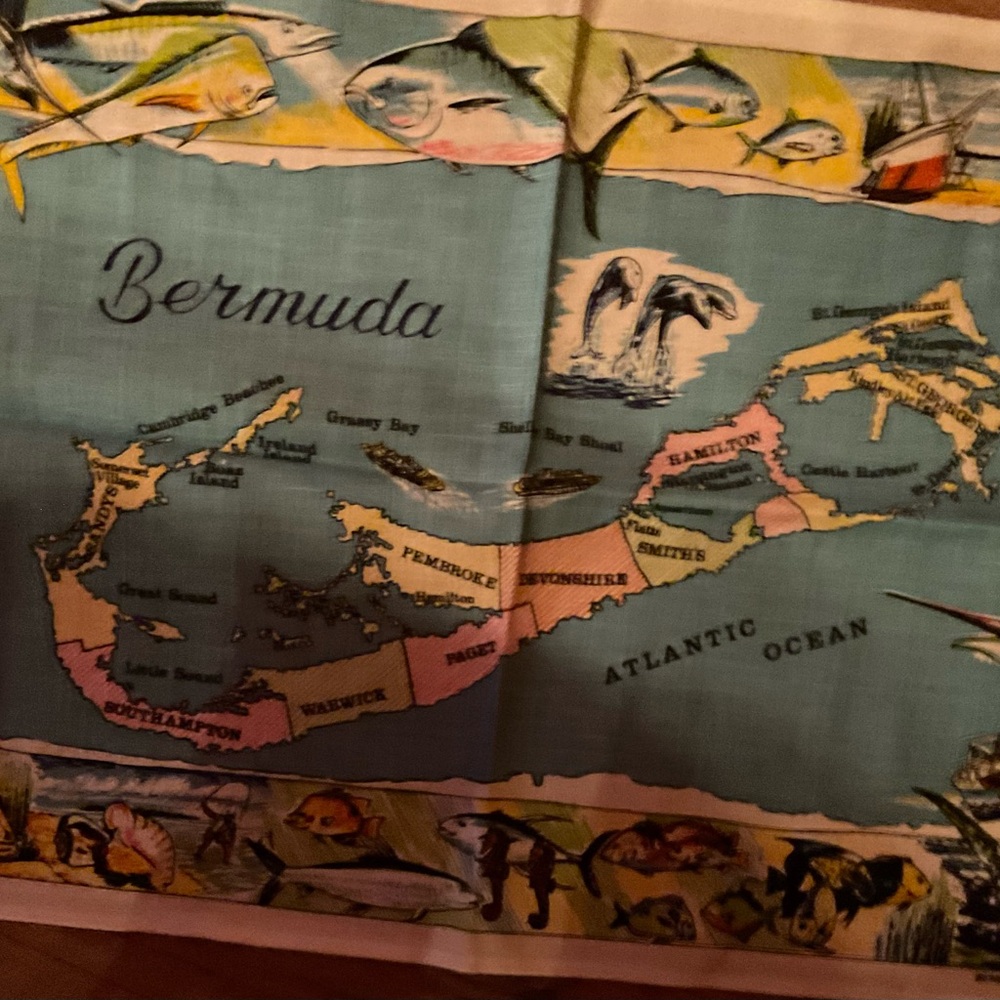 Bermuda Map Kitchen Towel - Picture 3 of 4